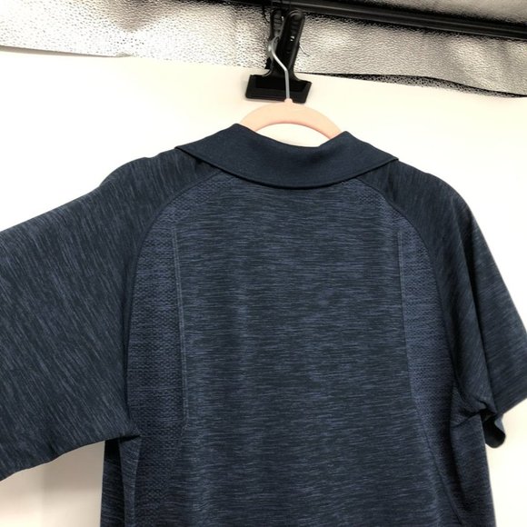 Lululemon Metal Vent Tech Polo mineral blue heathered Men’s Medium - Picture 8 of 16